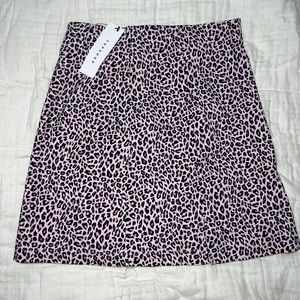 Top shop pink cheetah print mini skirt size 2